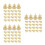 90Pcs Golden Metal and Plastic Push Pins for Map Marking and Posts 6