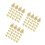 90Pcs Golden Metal and Plastic Push Pins for Map Marking and Posts 8