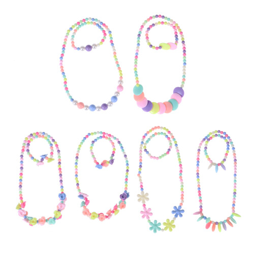 12 Collar Y Niña Multicolor Y Seguro 2