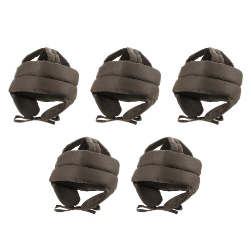 5Ud Casco Protector Ajustable Para Mayores Gorro Gris Confortable 2