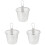 3Ud Cestas De Acero Inoxidable Colador Reutilizable Plata 4