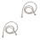 2Ud Manguera De Ducha Flexible Acero Inoxidable Plateada Resistente 3