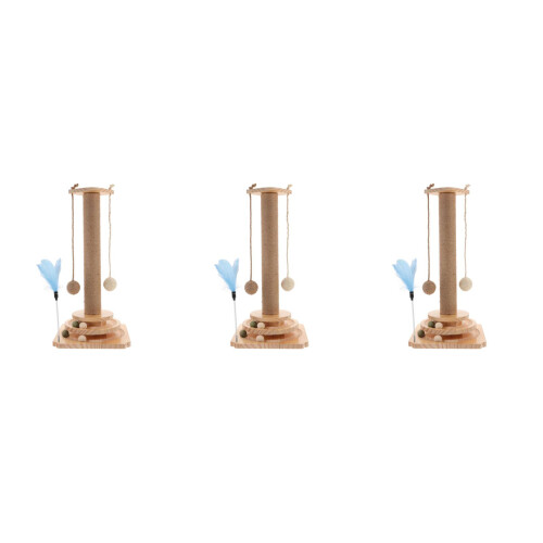 3Jgo Rascador De Beige Con Interactivo Y Material Premium 1