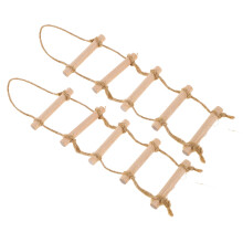 6Ud Rústica Para Miniaturas, Cuero Y Madera En Color Khaki