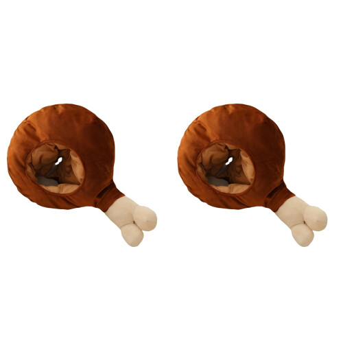 2Ud Accesorio Drumsticks Marrón, Gorro Cómodo Y Para Niños 1