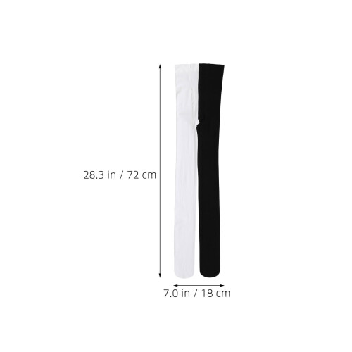 2Pièces Collants Opaques Taille Noir Pour Costume 2