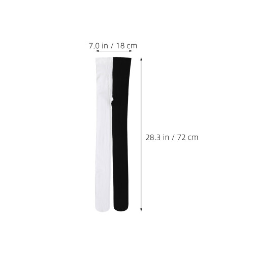 2Pièces Collants Opaques Taille Noir Pour Costume 1