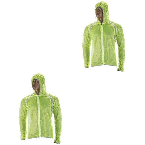2Pièces Manteau Cyclisme Vert Réfléchissant Et Portable 2