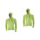 2Pièces Manteau Cyclisme Vert Réfléchissant Et Portable 4