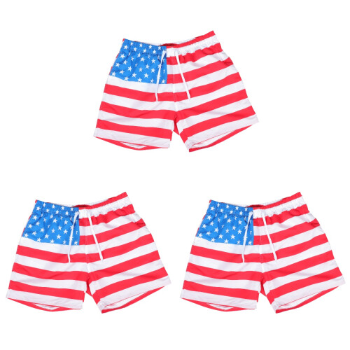 3Pièces Shorts De Bain Américain Confortable Et 1