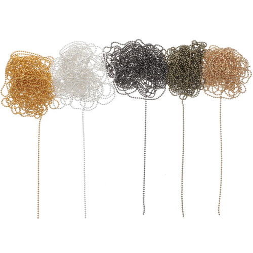 25Pcs Assorted Color Ball Chains Metal Bead Chain for Bag Use Durable 1