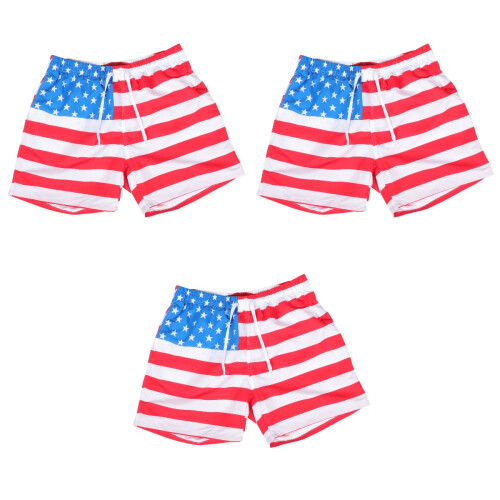 3Pièces Shorts De Bain Américain Confortable Et 2