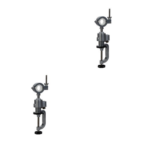 2Pièces Support De Argenté Pour Vise Usage Atelier Rotatif 360 1