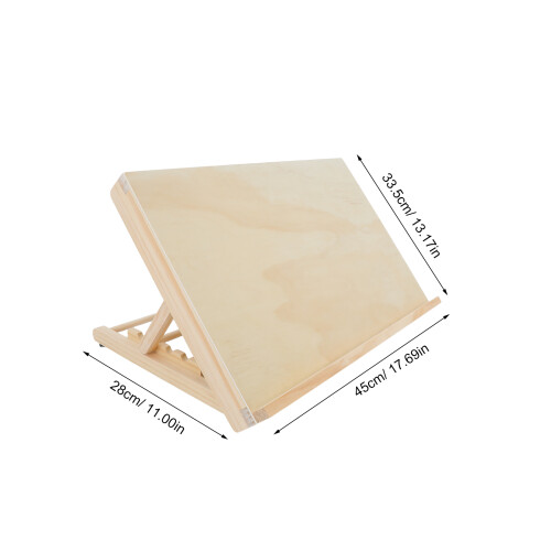 Chevalet De Table Bois Beige Stable Pliable Pour Artistes 1