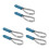 3Pièces Lames De Deshedding Manche PVC Acier 5