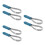 3Pièces Lames De Deshedding Manche PVC Acier 8