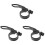 3Pièces Colliers De Serrage Aluminium Route Noir Fixation 4