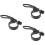 3Pièces Colliers De Serrage Aluminium Route Noir Fixation 8