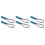 3Pièces Lames De Deshedding Manche PVC Acier 4