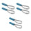 3Pièces Lames De Deshedding Manche PVC Acier 7