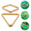2Pièces Cadre Triangle Billard Bois Beige Compatible 9-Ball Snooker 10