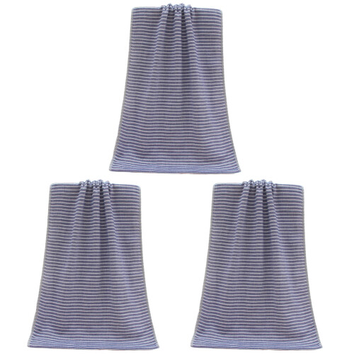 3Pièces Lingettes Douces En Coton Bleu Pour Hygiène Bain 1