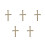 5Pcs Rustic Straw St. 's Cross Irish Cultural Symbol Wall Accent 6