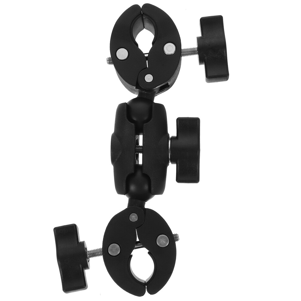 3Pcs Motorcycle Camera Bracket Clamp With 360 Rotation Plastic Black 3602353624550