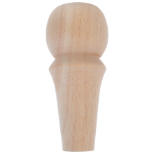 Wood Staircase Post Finials Unfinished Beige Round Caps for Home