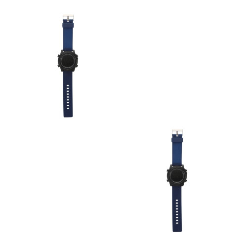 2Pcs Blue Waterproof Electronic Watch for Adults with Luminous Display 1