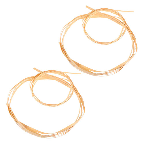 16Pcs Handmade Bamboo Strips Beige Smooth Flexible for Basket Weaving 2