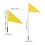 One Set Extendable Handheld Flagpole Stainless Steel For Traffic 2