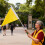 One Set Extendable Handheld Flagpole Stainless Steel For Traffic 7
