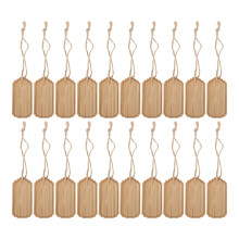 80Pcs Bamboo Plant Labels with String - Reusable Khaki Garden Markers