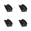 4Pcs Home Kitchen Range Hood Valve Black ABS Exhaust Non-Return Kit 9