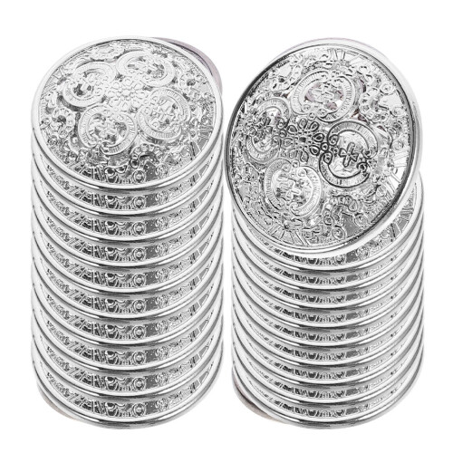90Pz in Metallo Argento Decorativi Per Cappotti E Progetti DIY 1