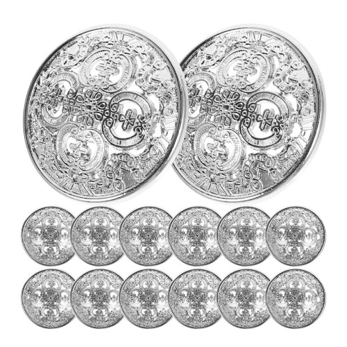 90Pz in Metallo Argento Decorativi Per Cappotti E Progetti DIY