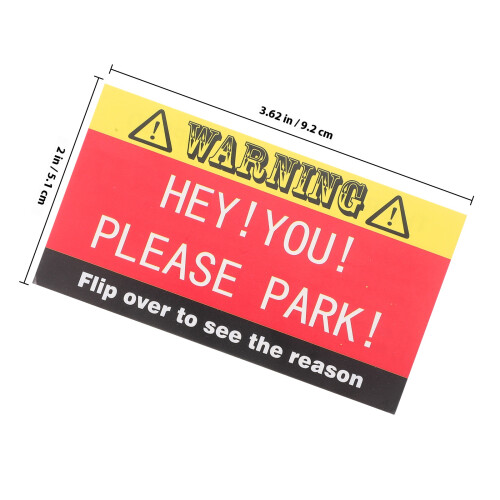 100Pcs Multi Color Paper Creative Parking Warning Cards for Road Use 1