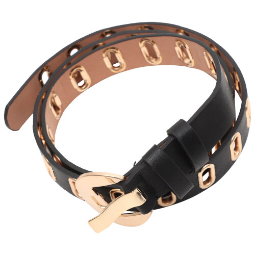 2Pz Holed in PU Nera Stile Fashion Per 2