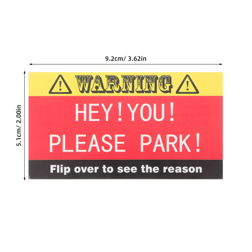 100Pcs Multi Color Paper Creative Parking Warning Cards for Road Use 2