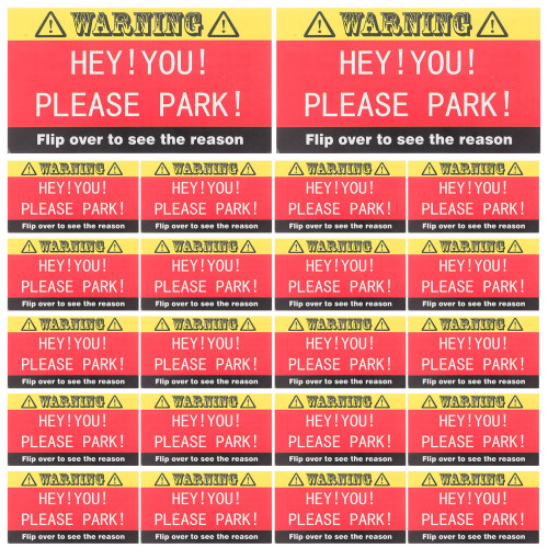100Pcs Multi Color Paper Creative Parking Warning Cards for Road Use