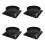 4Pcs Home Kitchen Range Hood Valve Black ABS Exhaust Non-Return Kit 8