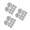 90Pz in Metallo Argento Decorativi Per Cappotti E Progetti DIY 5