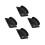 4Pcs Home Kitchen Range Hood Valve Black ABS Exhaust Non-Return Kit 4