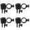 4Pz Clip Per Luce Casco Antinfortunistico Nero 6