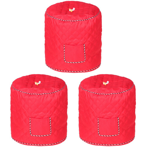 3Pz Custodia Rosso Per Friggitrice E Pentola A Pressione Con 1