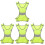 4Pz Gilet Sicurezza Uomo Riflettente Verde Per E 4
