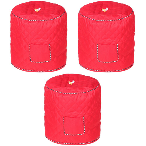 3Pz Custodia Rosso Per Friggitrice E Pentola A Pressione Con 2