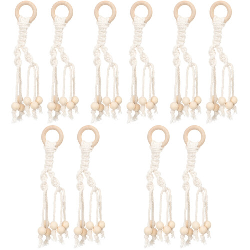 10Pz Banane Macramè in Cotone Beige, Organizer Frutta Casa 2