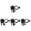 4Pz Clip Per Luce Casco Antinfortunistico Nero 4